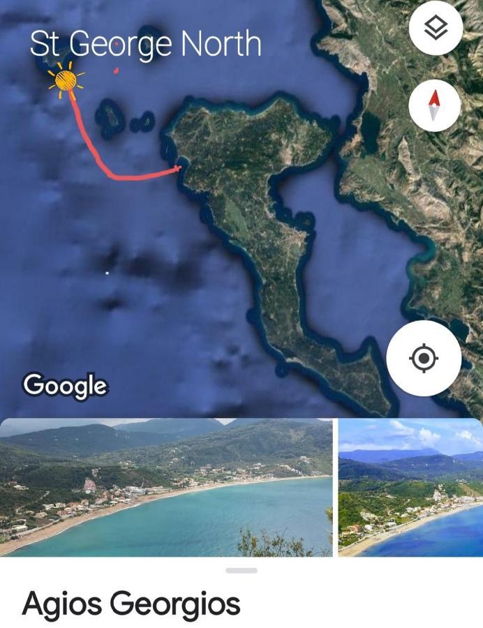 Апартаменти Corfu Escape Five Айос-Єорйос-Пагон Екстер'єр фото